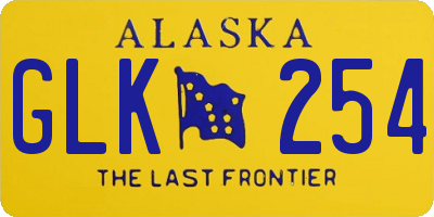 AK license plate GLK254