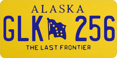 AK license plate GLK256