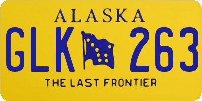 AK license plate GLK263