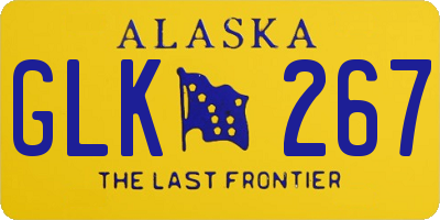 AK license plate GLK267