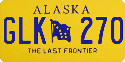 AK license plate GLK270