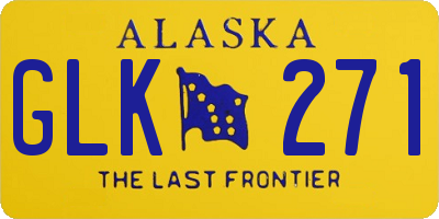 AK license plate GLK271