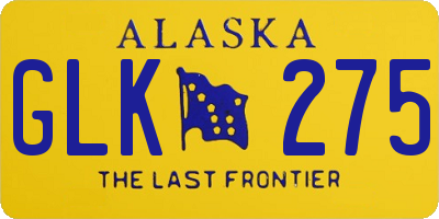 AK license plate GLK275