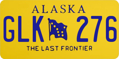 AK license plate GLK276