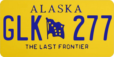 AK license plate GLK277