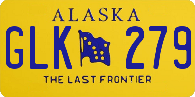 AK license plate GLK279
