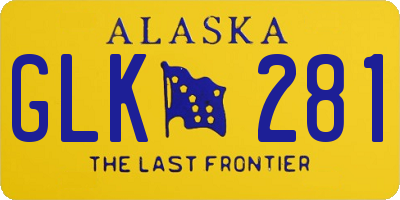 AK license plate GLK281