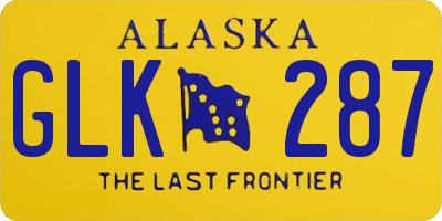 AK license plate GLK287