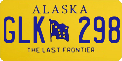 AK license plate GLK298