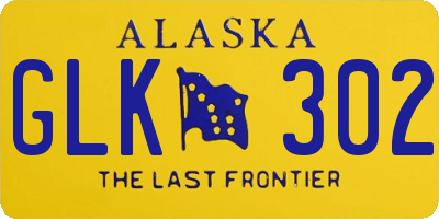 AK license plate GLK302