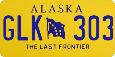 AK license plate GLK303