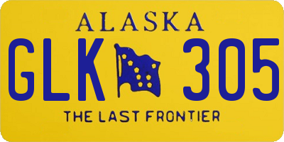 AK license plate GLK305