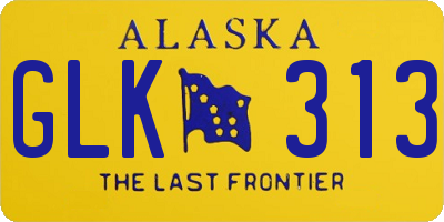 AK license plate GLK313