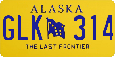 AK license plate GLK314