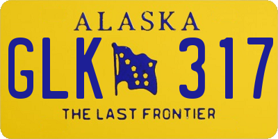 AK license plate GLK317