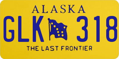 AK license plate GLK318