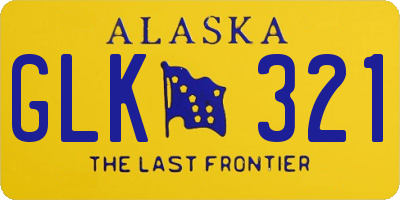 AK license plate GLK321