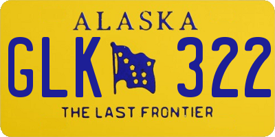 AK license plate GLK322