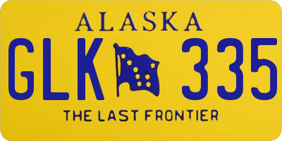 AK license plate GLK335