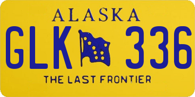 AK license plate GLK336