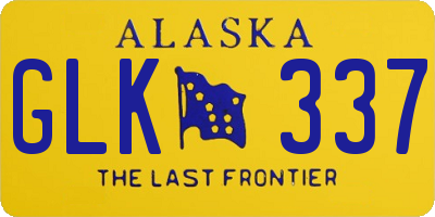AK license plate GLK337