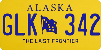 AK license plate GLK342