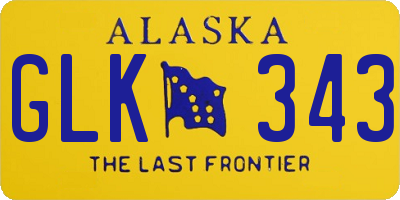 AK license plate GLK343