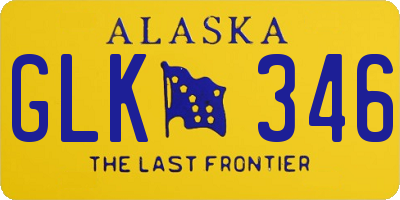 AK license plate GLK346
