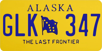 AK license plate GLK347
