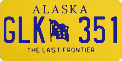 AK license plate GLK351