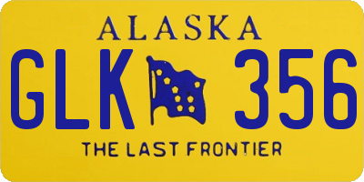 AK license plate GLK356