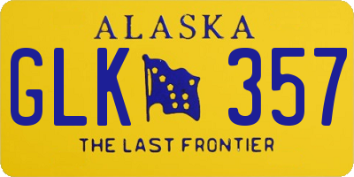 AK license plate GLK357