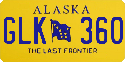 AK license plate GLK360