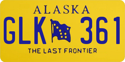 AK license plate GLK361