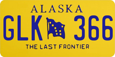 AK license plate GLK366
