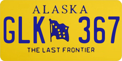 AK license plate GLK367