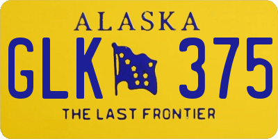 AK license plate GLK375