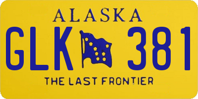 AK license plate GLK381