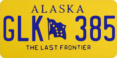 AK license plate GLK385
