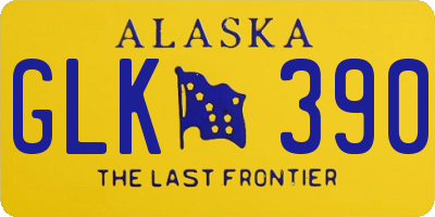 AK license plate GLK390