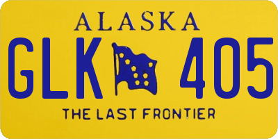 AK license plate GLK405