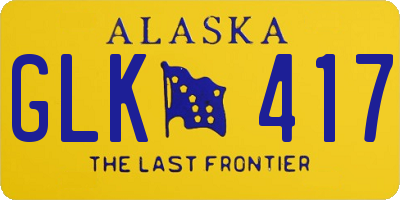 AK license plate GLK417