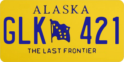 AK license plate GLK421