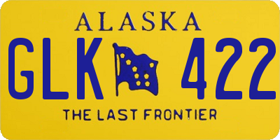 AK license plate GLK422