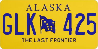 AK license plate GLK425