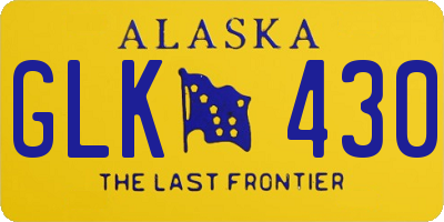 AK license plate GLK430