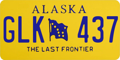 AK license plate GLK437