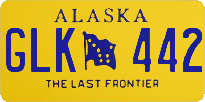 AK license plate GLK442