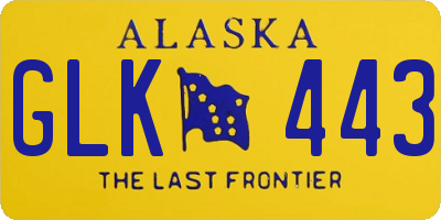 AK license plate GLK443