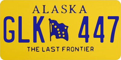 AK license plate GLK447